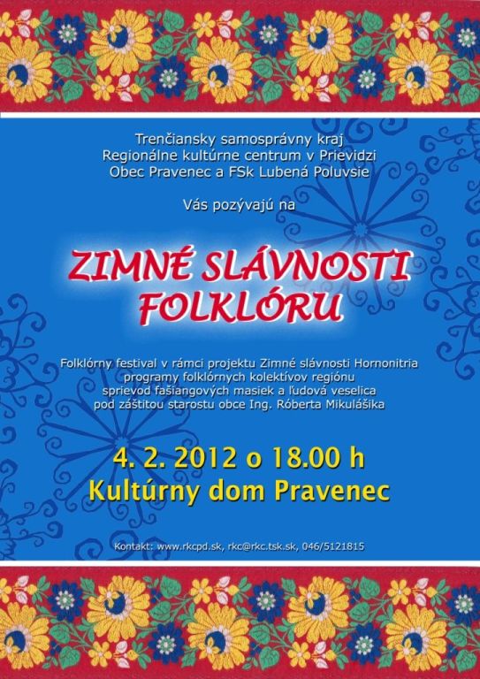 Zimné slávnosti folklóru - plagát